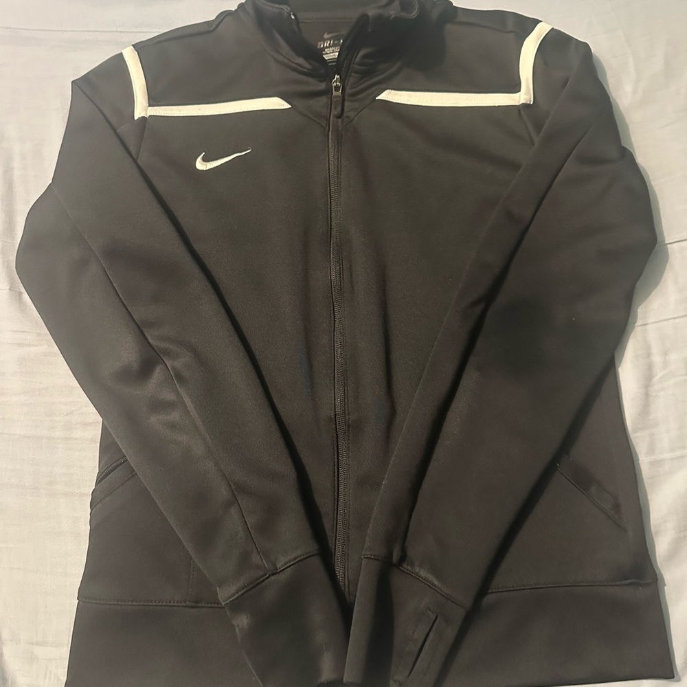 Black Sports Nike Dri-Fit Zip-Up